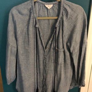 Lou &Grey woven boho peasant top